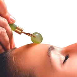 Rouleau de massage en pierre jade vert