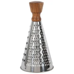 Râpe ronde en inox et bois naturel - Ablis