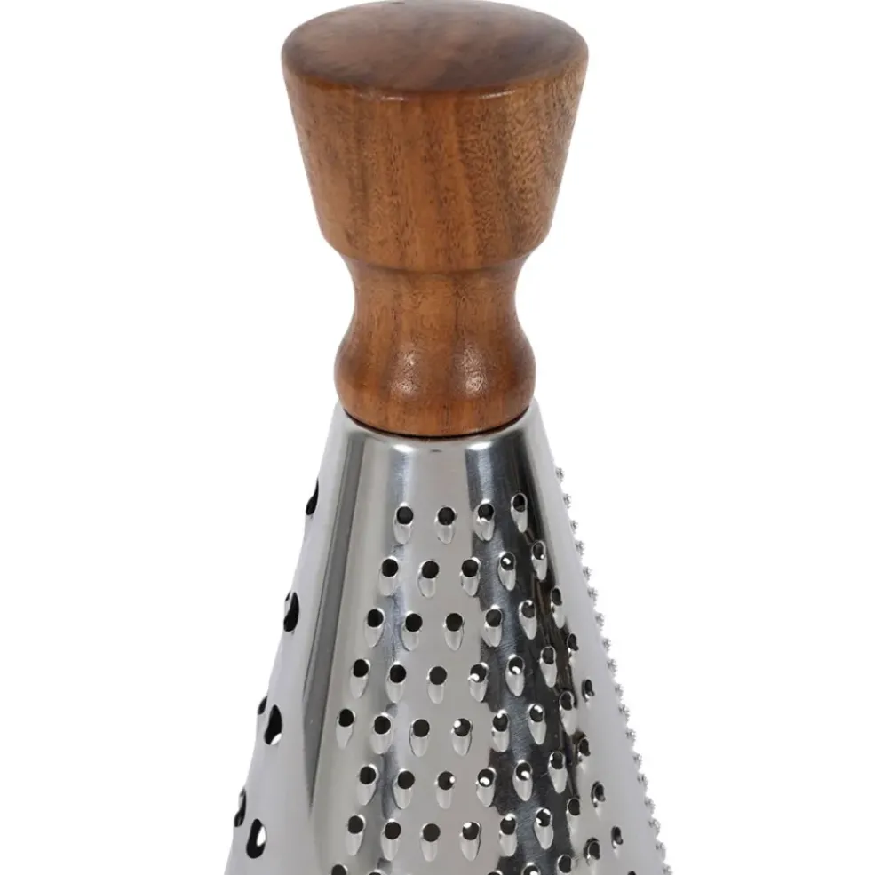 Râpe ronde en inox et bois naturel - Ablis