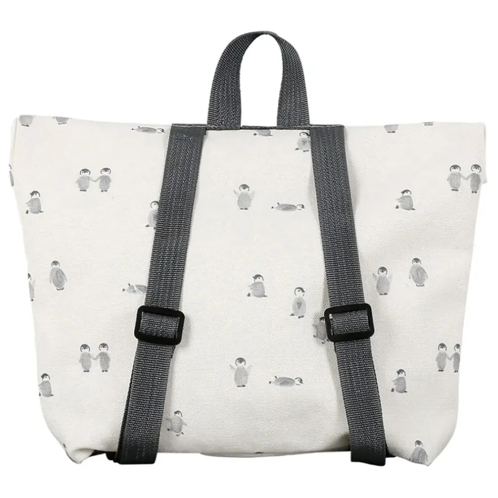 Sac à dos en coton écru et noir - Banquise