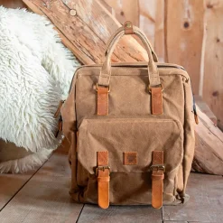 Sac à dos havane 28x14xh39cm -Juneau