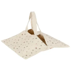 Sac à tarte en lin et coton naturel - P'tite Fleur