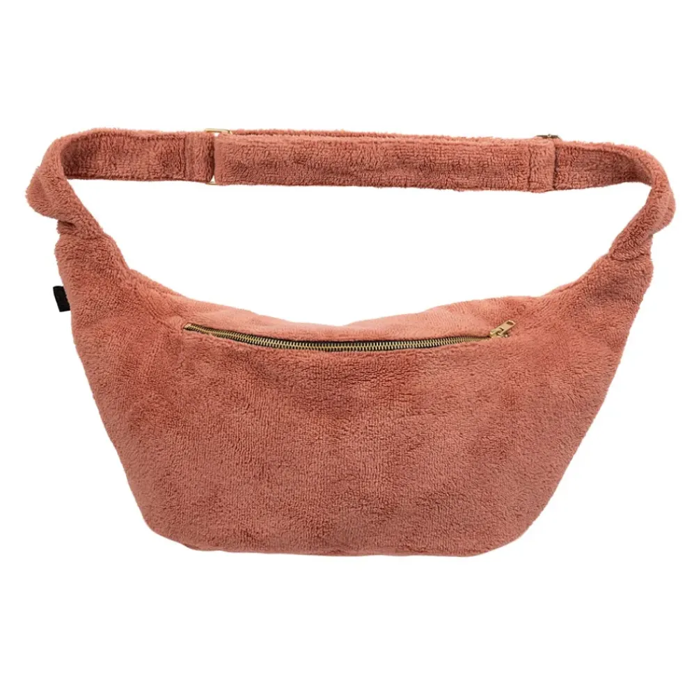 Sac banane en velours bois de rose - St Tropez