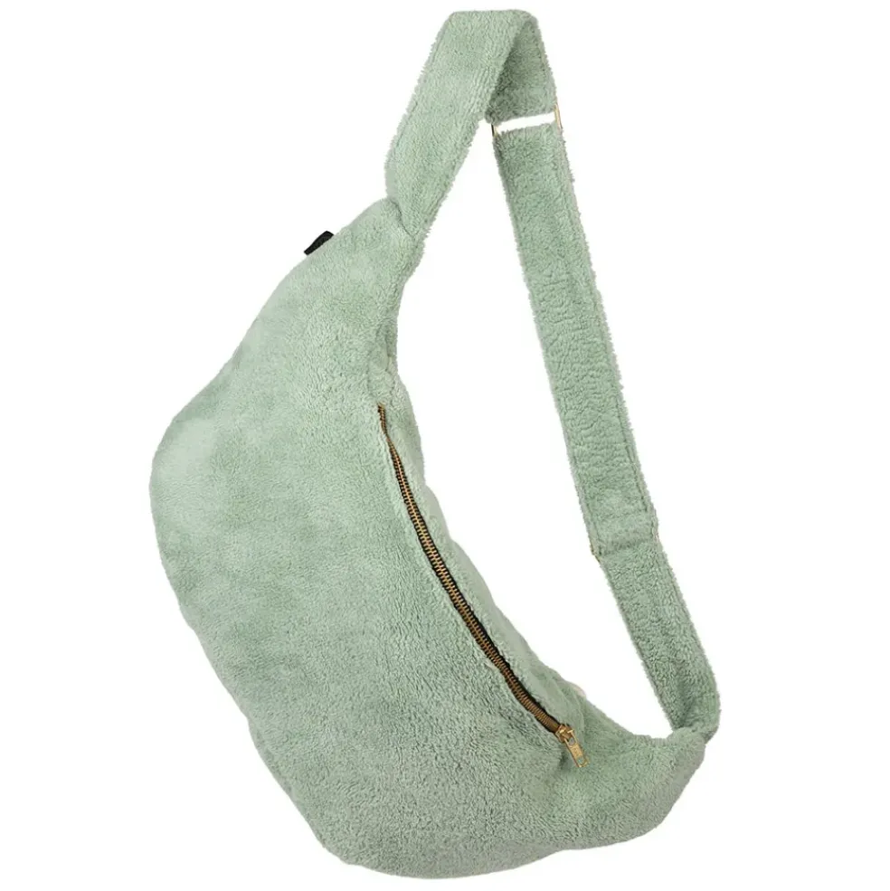 Sac banane en velours celadon - St Tropez