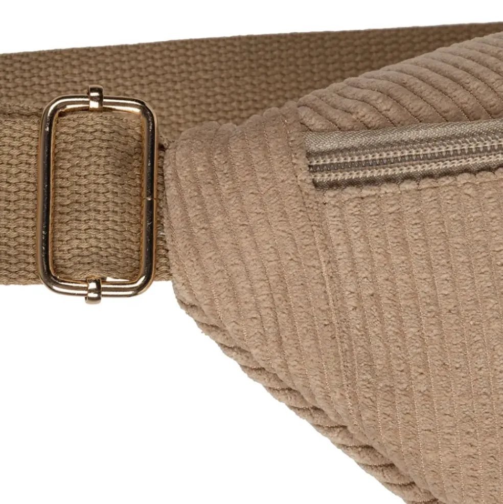 Sac banane en velours côtelé beige - Bananez