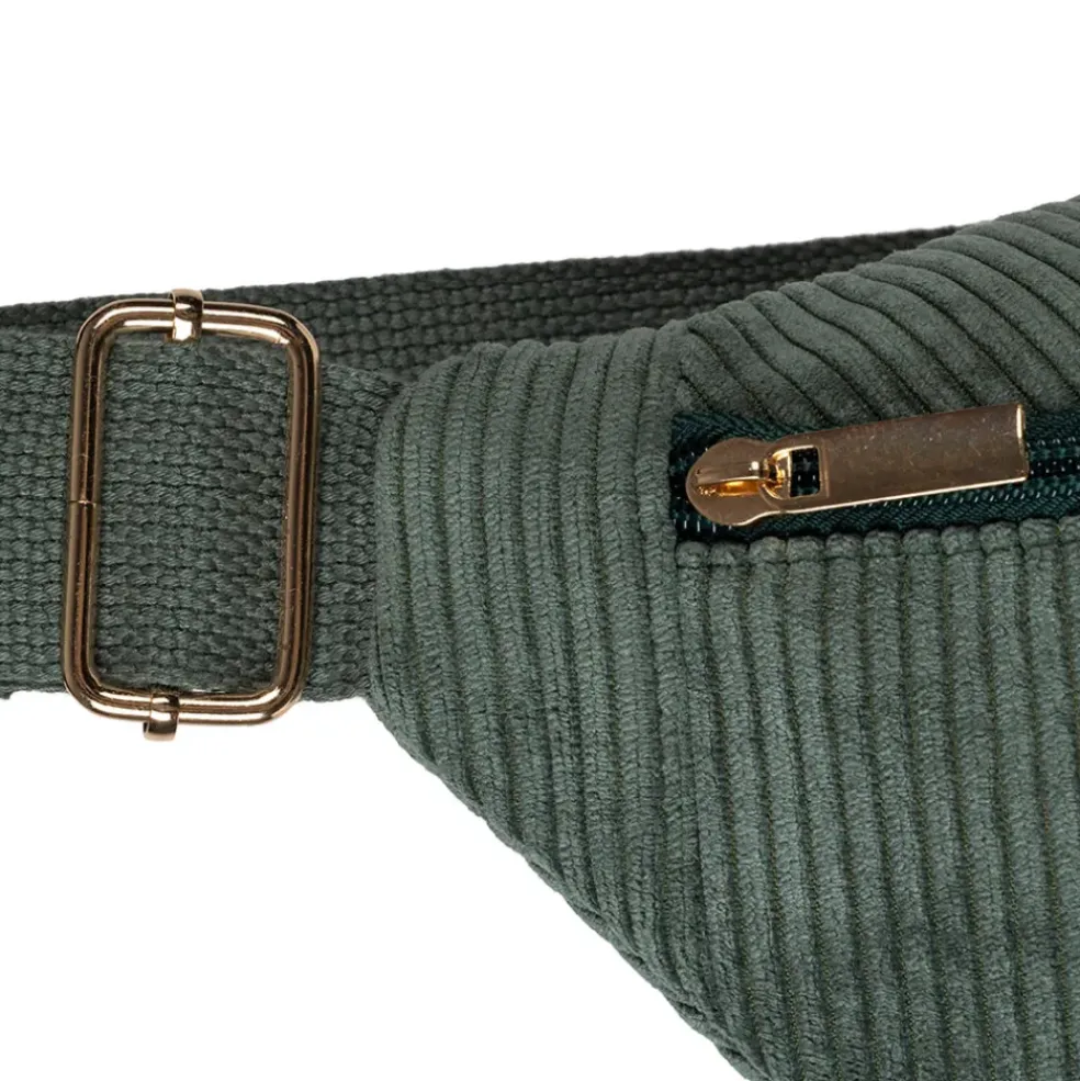Sac banane en velours côtelé émeraude - Bananez