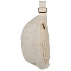 Sac banane fausse fourrure blanc - Bananez