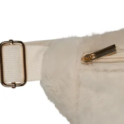 Sac banane fausse fourrure blanc - Bananez