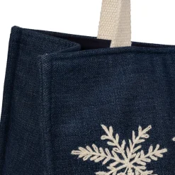 Sac brodé en coton bleu - Medi