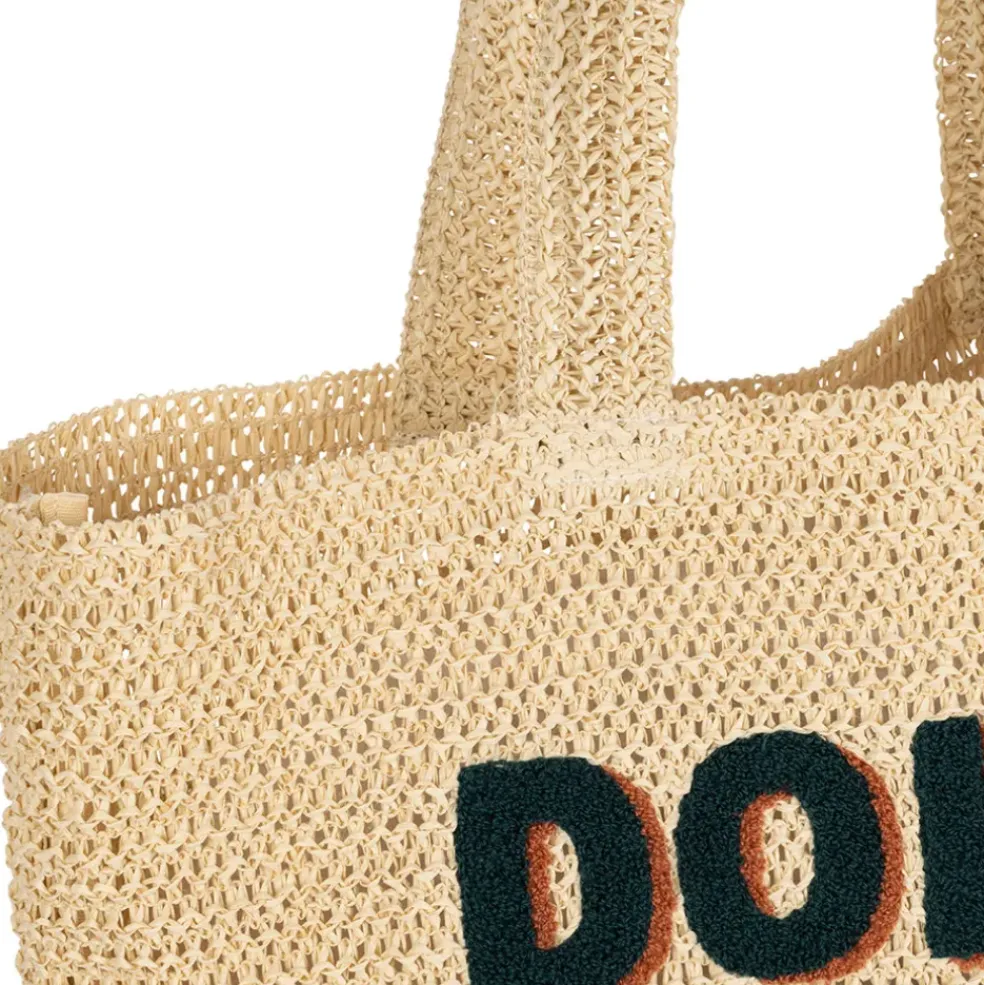 Sac brodé "dolce vita" en corde de papier - Lumi