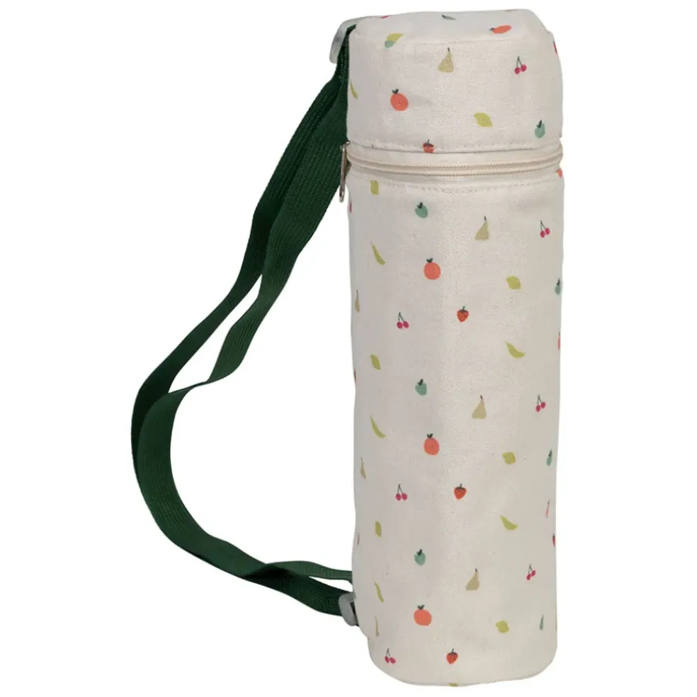 Sac isotherme pour bouteille en coton multicolore h31cm - Les fruits