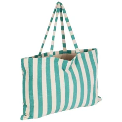 Sac tote bag en coton et polyester émeraude 55x40cm - Palma