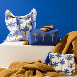 Sac tote bag en coton palmier indigo - Mocoa