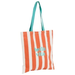 Sac tote bag en tissu corail et émeraude - Palma