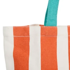 Sac tote bag en tissu corail et émeraude - Palma
