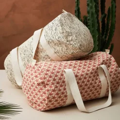 Sac weekend ecru et noir - Tulum