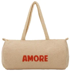 Sac weekend en bouclettes ecru - Funny