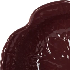 Saladier chou en grès aubergine d27cm - Chou