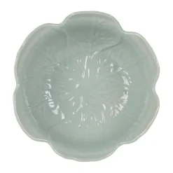 Saladier chou en grès vert d'eau d22cm
