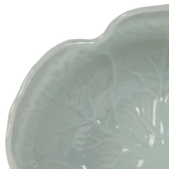 Saladier chou en grès vert d'eau d22cm