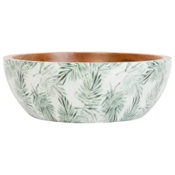 Saladier en acacia et résine vert - palmier