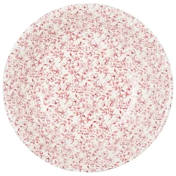 Saladier en faïence blanc et bordeaux - p'tites fleurs