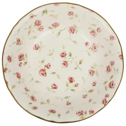 Saladier en faïence rose et doré d23cm - Rose
