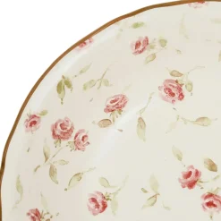 Saladier en faïence rose et doré d23cm - Rose