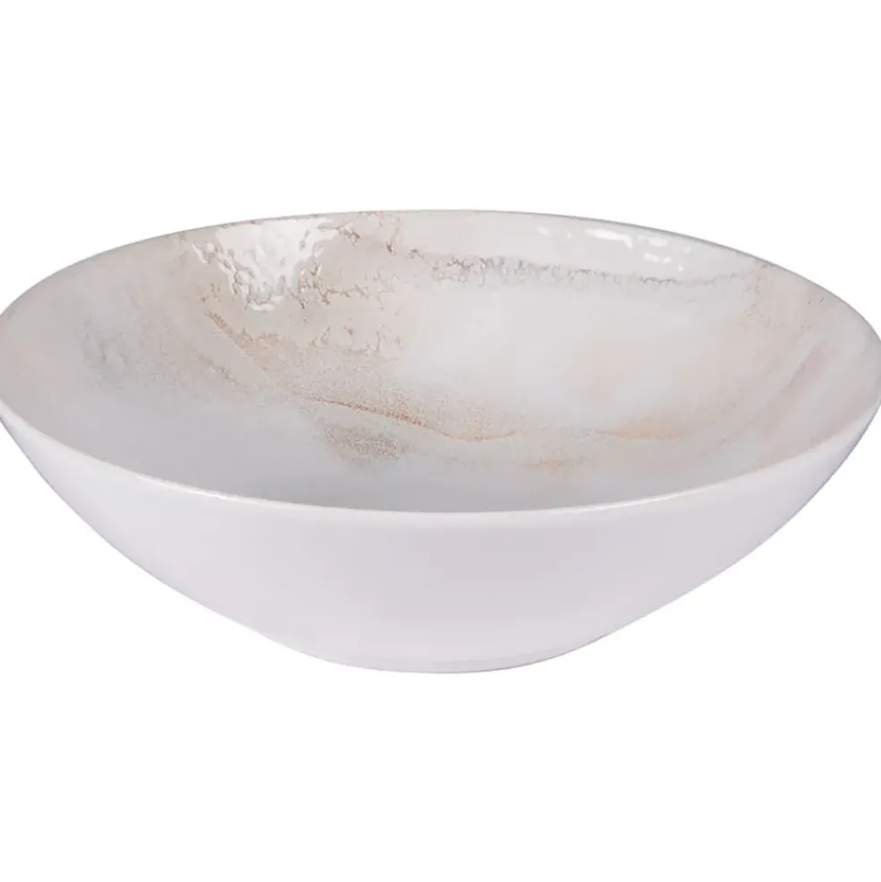 Saladier en grès blanc d24cm - Mojave
