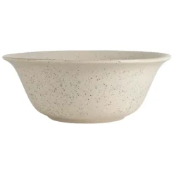 Saladier en grès blanc moucheté d26cm - Jeanne