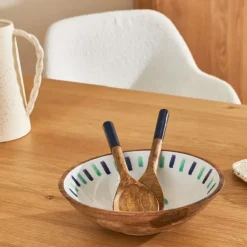 Saladier en manguier écru d28cm - Dolce Vita
