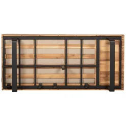 Salon de jardin d'angle en bois 5 places beige - Feros