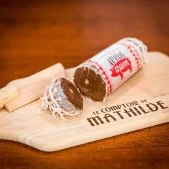 Saucisson chocolat au lait praline noisette