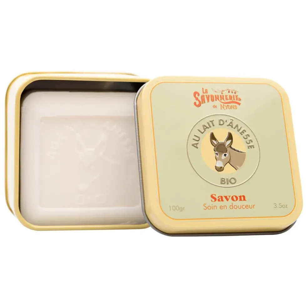 Savon boîte métal lait d'anesse bio