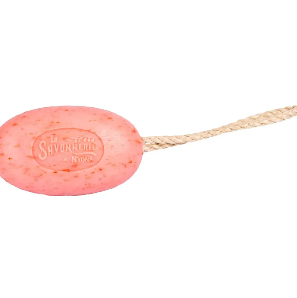 Savon corde 220g exfoliant aux petales de rose