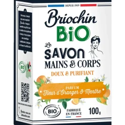 Savon solide fleur d'oranger et menthe - Cosmébio