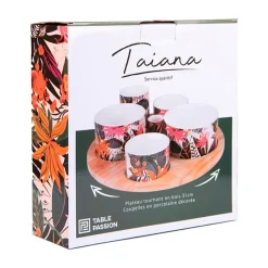 Service aperitif 6 pièces en porcelaine - Taiana