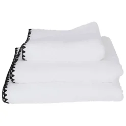 Serviette de bain en coton blanc 70x130cm - Issey