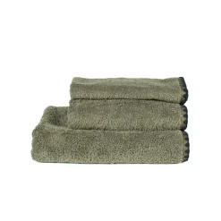 Serviette de bain en coton kaki 70x130cm - Issey