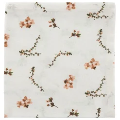 Serviette de table en coton rose et vert 40x40cm - Louise
