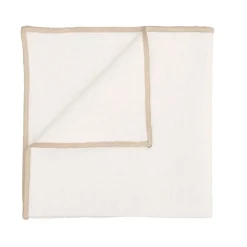 Serviette de table en lin et coton blanc 40x40cm - Corte