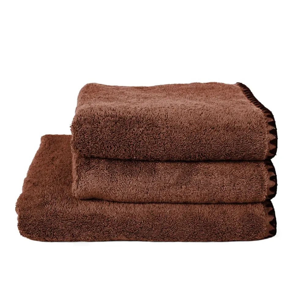 Serviette de toilette en coton brick 50x100cm - Issey