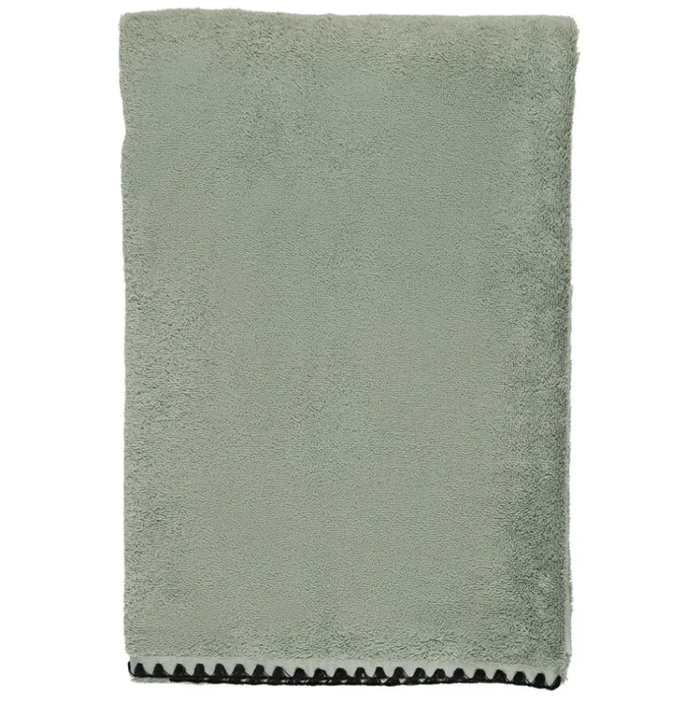 Serviette de toilette invite en coton celadon 30x50cm - Issey