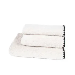 Serviette de toilette invité en coton craie 30x50cm - Issey