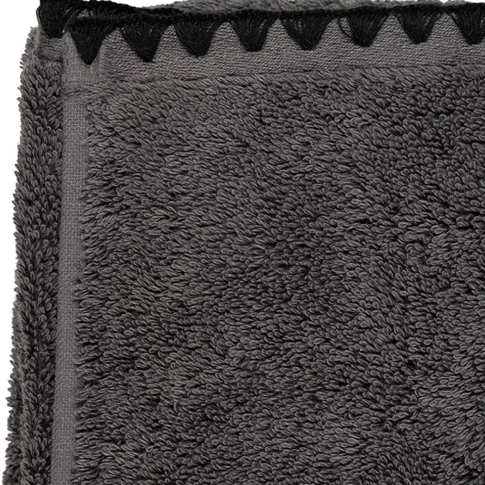 Serviette de toilette issey granit 50x100cm en coton