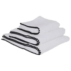Serviette en coton blanc 30x50cm - Issey