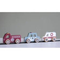 Set ambulance, camion de pompiers, voiture de police