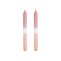 Set de 2 bougies chandelier rose
