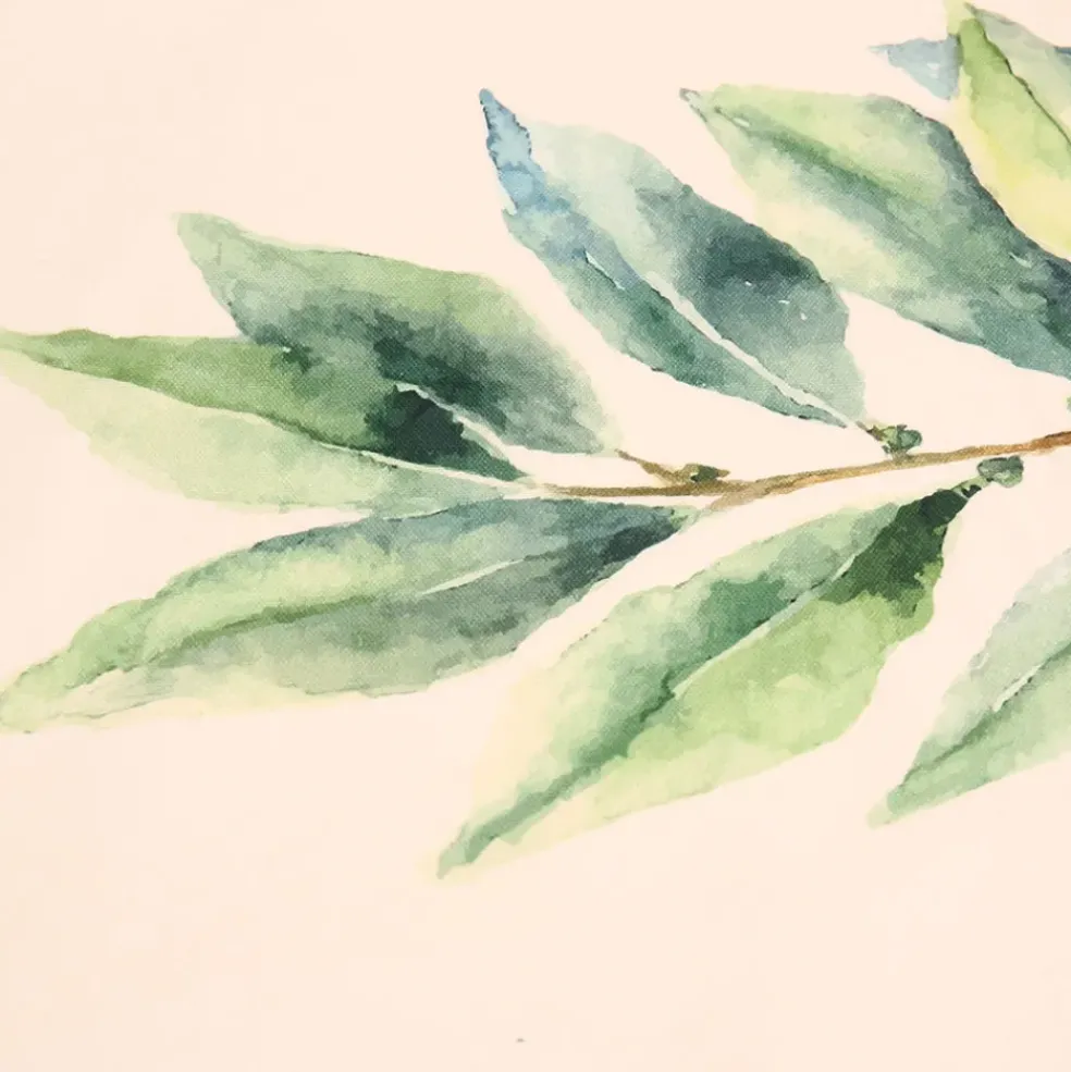Set de 5 torchons aroma vert et lin en coton