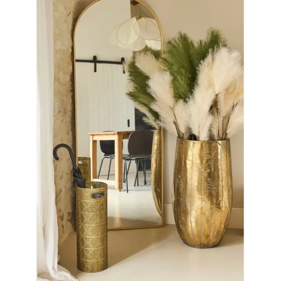 Set de 2 vases en fer doré d45xh80cm - Baca